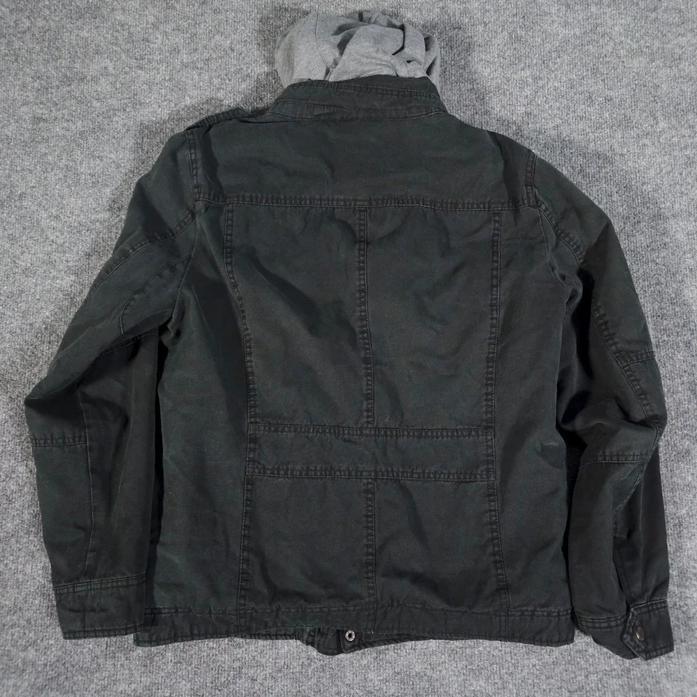 Levi's Black Jacket with Gray Hood
